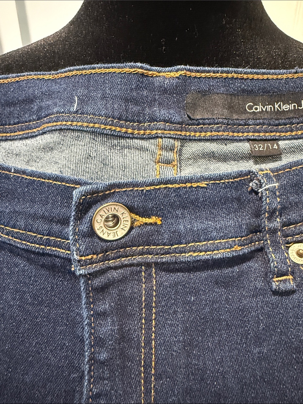 Buy 5 for 10$❗️Calvin Klein Jeans Dark Blue Lean Boot Cut Jeans - Picture 3 of 6